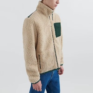 Chaqueta de Invierno Ligera para Hombre, de Lona y Forro Polar Sherpa, Cortavientos, Transpirable, con Cuello Alto, Informal, para Exteriores - Product Image 6