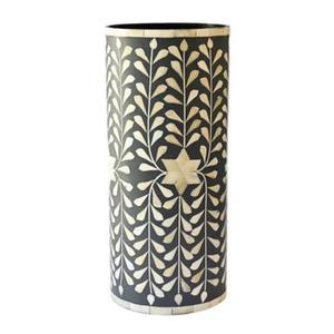 Jardinière en métal avec incrustation de os, faite à la main, de forme ronde, style minimaliste, pour la décoration de la maison, produit de luxe, exportations en gros - Product Image 1