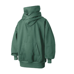 Sweat à capuche surdimensionné pour homme de haute qualité, personnalisé, style hip-hop streetwear, avec broderie et col roulé intégré - Product Image 6