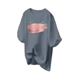Camisetas de Mujer a Precio Económico, de la Mejor Calidad, Color Liso, Manga Corta, Cuello Redondo, 100% Algodón, Tejido de Punto Transpirable - Product Image 6