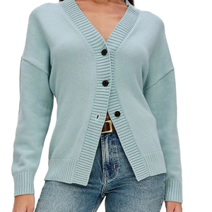 Suéter de Punto Trenzado para Mujer, Cálido, de Manga Larga, Suave y Cómodo, Informal, de Moda, para Invierno, Uso Diario, Talla Personalizada, OEM, ODM - Product Image 1