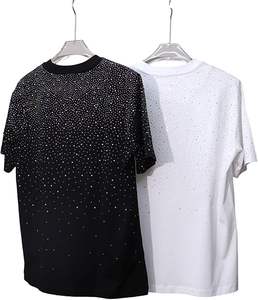 T-shirt à manches longues entièrement orné de strass pour homme, streetwear de luxe, fabricant OEM - Product Image 3