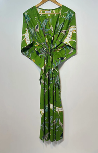 Vestido Kaftan Casual de Verano sin Mangas con Estampado Floral Tropical Digital, de Algodón, para Mujer, Islas del Pacífico Asiático - Product Image 4