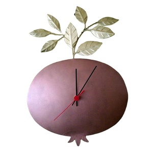 Christmas Gift Metal <b>Wall</b> <b>Clock</b> Good Quality Handmade Pomegranate <b>Design</b> Fancy Metal <b>Wall</b> <b>Clock</b> - Product Image 1