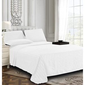 Juego de Sábanas de Microfibra TC Estándar de 125 g/m² con Rayas, Tamaño Individual, para Hogar y Hotel, Ropa de Cama Elegante para Hotel y Hogar - Product Image 1