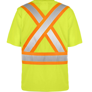 Premium Quality Work Wear Reflective Vest T <b>Shirt</b> Men's Safety Work Wear <b>Shirts</b> Wholesale Work Wear T <b>Shirt</b> - Product Image 2