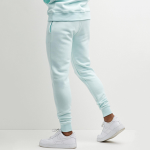 Conjunto Deportivo con Capucha Azul Claro para Hombre, Sudadera de Manga Larga de Color Sólido con Bolsillos Laterales, Pantalones Deportivos Casuales de Corte Regular para Otoño - Product Image 2