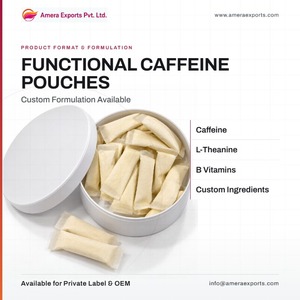 Sachets d'énergie végétaliens naturels à la caféine avec vitamines B, sans sucre, nootropiques, 200g pour adultes, marque privée OEM - Product Image 3