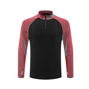Veste d'entraînement de football personnalisée pour homme à col zippé, manches longues, pull sportif pour équipe de football, vêtements de supporter, vente en gros OEM - Product Image 3