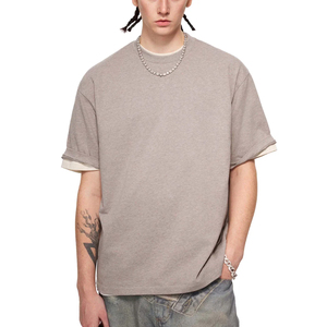 Custom Oversized 100% Cotton <b>T</b>-shirts 260gsm Men Oversized Drop Shoulder Boxy <b>T</b> Shirt - Product Image 6