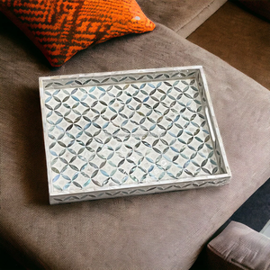 Hot <b>Sale</b> Top Trending Handcrafted Large Mother of Pearl Inlay Serving Tray Kitchen Wares Wholesale From Falak World Export - Product Image 5