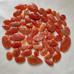 Natural Sunstone Cabochon Wholesale Bulk Lot | Flashy Orange Sunstone Loose Gemstone for Jewelry Making Rajasthan - Product Image 3