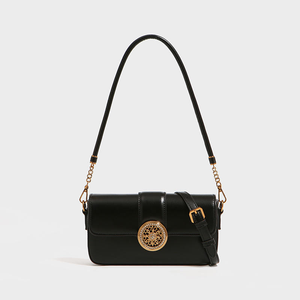 Sac à bandoulière élégant en cuir véritable marron 2026, design demi-lune, sacs à main tendance pour femmes - Product Image 5