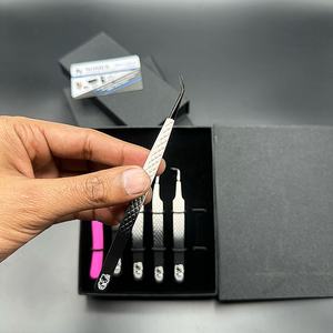 New Style Demandable Eyelash Extension Tweezer Stainless Steel 90 Degree Anti-Bacterial Light <b>Weight</b> <b>Teddy</b> <b>Bear</b> Print Bottom - Product Image 5