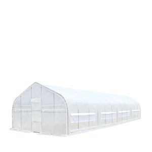 Serra a tunnel 20FT X 60FT per Grow Tent, con copertura in rete Leno Ripstop da 12 Mil, telaio freddo stabile, finestre a rotolo e soffitto a punta TMG G - Product Image 3