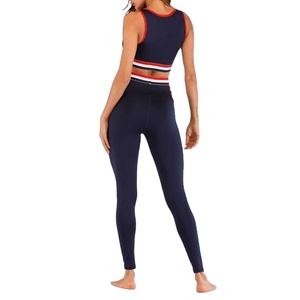 Conjunto de Yoga a cuadros de cintura media personalizado para mujer, 2 piezas, LICRA transpirable, sin costuras, ecológico, de talla grande - Product Image 5