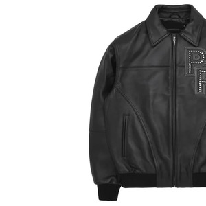 Veste en cuir véritable de haute qualité pour homme, hiver 2026, avec fermeture éclair, col rabattable, doublure 100% polyester - Product Image 4