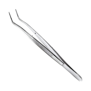 Pince manuelle chirurgicale dentaire en acier inoxydable, instruments de diagnostic, pince à coton dentelée, forceps de pansement angulaire - Product Image 5