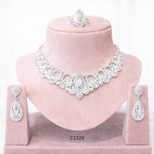 Ensemble de Bijoux Tendance MOLL JEWELLERS 2024, Meilleure Offre, Collier en Alliage de Zinc Plaqué Or 24K pour Femme, Inspiré de l'Inde - Product Image 1