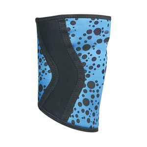 Genouillères en néoprène marine à texture bulle imprimée 7 mm pour compression, soutien articulaire et performance sportive (paire) - Product Image 2