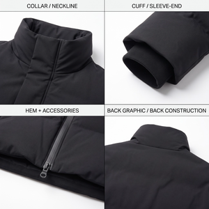 <b>Men's</b> Seamless 800-<b>Fill</b> Goose <b>Down</b> Puffer <b>Jacket</b> Waterproof Technical Nylon Winter Coat - Product Image 4