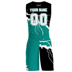 Maillot de basket-ball d'équipe en gros pour hommes, 100 % polyester, extensible dans quatre directions, anti-humidité, avec logo personnalisé, pour le basketball universitaire - Product Image 2