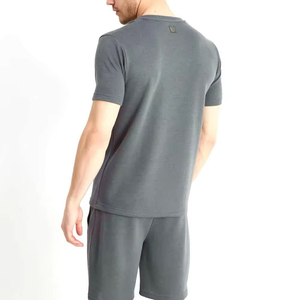 Conjunto de 2 piezas de verano para hombre 2026 al por mayor: Camiseta de manga corta y chándal de algodón pesado estilo urbano - Product Image 2