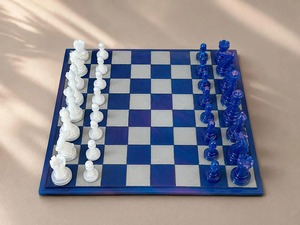 Belladec Custom Children Sports Resin <b>Chess</b> Board <b>Set</b> High Quality Clear Pigmented <b>Chess</b> Pieces Handmade Artistic Design - Product Image 1