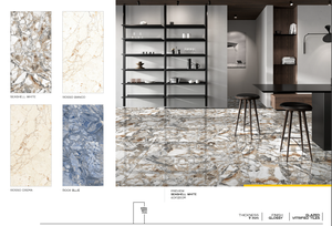 Azulejos de Porcelana Cerámica Brillante de Estilo Moderno, 600x1200mm, 8mm de Grosor, <0.5% de Absorción de Agua, para Paredes Interiores de Villas y Salas de Estar - Product Image 5