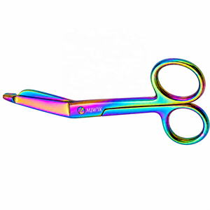Ciseaux à pansements universels, finition multicolore, acier inoxydable, ciseaux médicaux pour pansements, premiers secours, hôpital, clinique, CE ISO - Product Image 5
