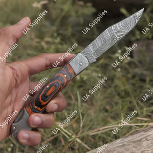 Cuchillo Plegable EDC de Acero de Damasco de Alta Calidad, Grado Industrial, Afilado como una Navaja, para Campismo, Caza, Supervivencia y Uso General al Aire Libre - Product Image 2