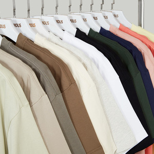 เสื้อยืดเจอร์ซีย์ผ้าฝ้ายแท้ 100% น้ำหนัก 240 กรัม ทรงปกติ แบบยูนิเซ็กซ์ สีพื้น สไตล์ลำลอง รับผลิตตามสั่งขายส่ง - Product Image 2