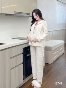 Ropa de Maternidad para Verano/Otoño, Conjuntos de Pijamas Estampados para Mujeres Embarazadas, Trajes de Lactancia B741, Gran Venta - Product Image 2