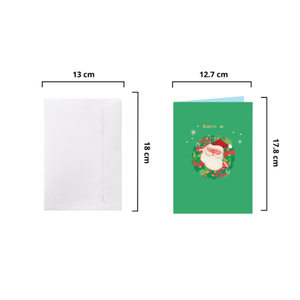 Carte de vœux de Noël 3D pop-up 2026 en papier découpé origami, design personnalisé, faite à la main, avec enveloppe cadeau en papier, ART PAPIER - Product Image 2