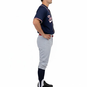 Nouvelle arrivée, uniforme de baseball, maillot et pantalon, kit de qualité supérieure, polyester respirant, design moderne personnalisable pour hommes adultes - Product Image 3