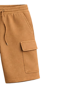 Pantalones Cortos Cargo para Hombre Color Camel, Cintura Elástica con Cordón, Estilo Casual Urbano, Múltiples Bolsillos, Pantalones Cortos de Verano, Logotipo Personalizado, Fabricante OEM - Product Image 3