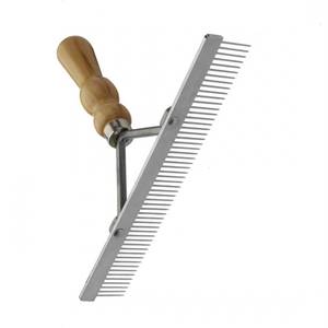 Peigne professionnel en bois Perth, en acier inoxydable, pour usage vétérinaire, réglable, réutilisable, modèle personnalisé PCW-01 - Product Image 5