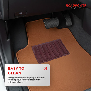 ROADPOWER (RP-MAT-032) พรมปูพื้นรถยนต์ 3 ชิ้น คุณภาพพรีเมียม ทนทาน ออกแบบให้ติดตั้งง่าย ผลิตจากพรมคุณภาพพรีเมียม พร้อมแผ่นเสริมส้นเท้า - Product Image 5