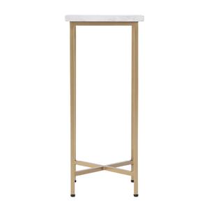 Mesa Auxiliar de Diseño Delgado con Superficie Cuadrada Elevada, Estructura Soldada con Precisión, Soporte Cruzado Estable y Estilo Moderno para Sala de Estar - Product Image 3