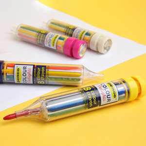 HIGHTIDE PENCO 8-Color <b>Crayon</b> FT058 | Retractable Multi-Color Design | American Retro Style | Portable Art Tool - Product Image 5