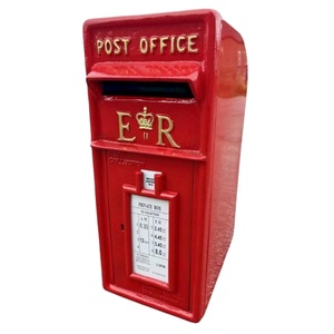 Rust Resistance ER Red Post Box Holiday Event Supplies Decoration Cast Iron Letter Box Freestanding Large Mailbox Garden Items - Product Image 4
