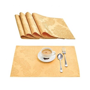 Silver Jacquard Stylish Two Sided Washable <b>Table</b> Mats Organic Cotton Woven Kitchen Embroider Wholesale For Wedding <b>Dining</b> <b>Tables</b> - Product Image 4