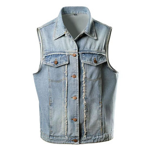 Gilet en jean d'hiver pour homme, vêtement classique pour tous les jours, avec matière douce et fermeture à boutons, service OEM - Product Image 1