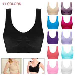 Sujetador deportivo cómodo sin costuras para mujer con almohadillas extraíbles, sujetador de doble capa, Top corto para mujer, ropa deportiva que absorbe el sudor, sujetador S-6XL - Product Image 1