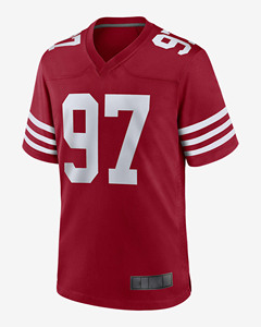 Vente en gros d'usine de maillots de football américain pour hommes chemises à manches courtes brodées avec patch cousu sur mesure - Product Image 5