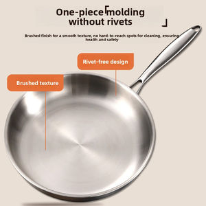 Poêle à frire en aluminium en gros sans revêtement, compatible induction et gaz, personnalisable - Product Image 3