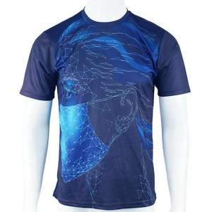 เสื้อยืดแขนสั้นผ้าฟลีซพิมพ์ลายแบบซับลิเมชั่นสั่งทำพิเศษ ปี 2025 สำหรับผู้ชาย ผ้าฝ้าย 100% เป็นมิตรกับสิ่งแวดล้อม แห้งเร็ว ระบายอากาศได้ดี น้ำหนัก 300 กรัม ป้องกันรอยยับ - Product Image 6