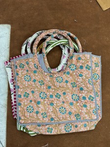 Handmade Jungle Safari Print <b>Bag</b> <b>Indian</b> Cotton Quilted Shoulder Tote <b>Bag</b> - Product Image 6
