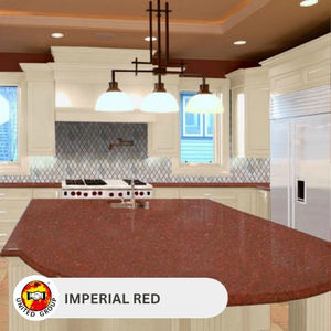 Prix exceptionnels pour des dalles de granit rouge impérial pour la cuisine et la salle de bain, la décoration murale des villas et des hôpitaux, export en vrac en Inde - Product Image 6
