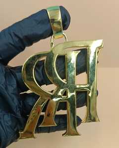 Pendentif personnalisé Iced Out avec nom, bijoux hip hop, pendentif en argent 925, pendentif double lettre R, pendentif initiales, pour cadeaux d'anniversaire - Product Image 2